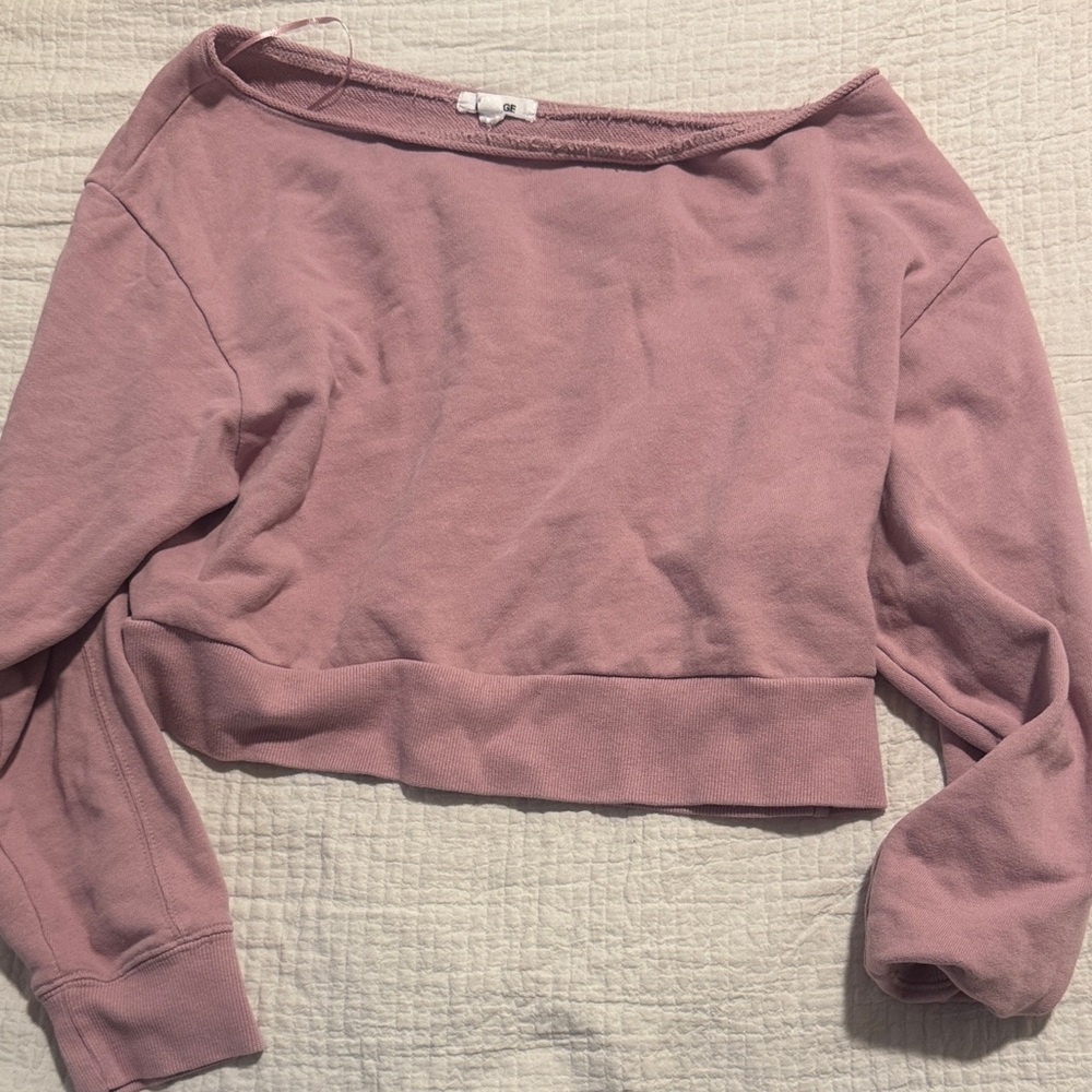 Garage Pink Off-Shoulder Top
